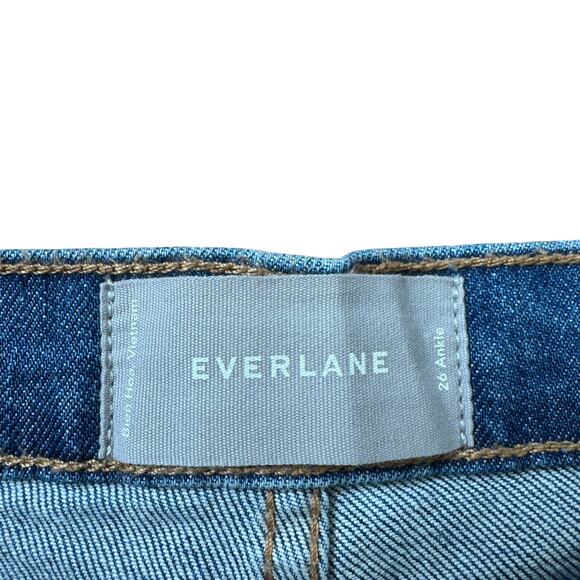 Everlane Mid-Rise Skinny Ankle Jean Mid Blue - Picture 5 of 9